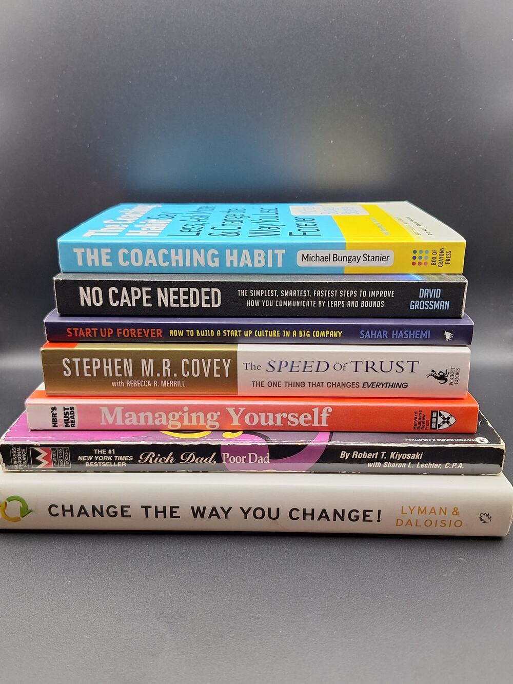 Business Leadership Book Lot 7 Management Startup Rich Dad Poor Dad HBR Reads